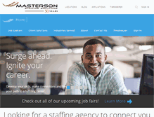 Tablet Screenshot of mastersonstaffing.com